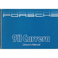 Porsche 911 Carrera Owners Manual 1985-1986 WKD473221