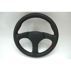 Porsche 930 S Sports Steering Wheel Black Leather Red Stitching